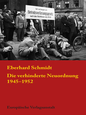 cover image of Die verhinderte Neuordnung 1945–1952